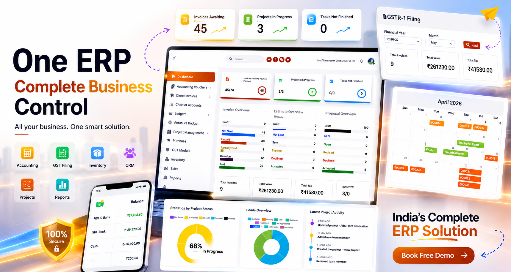 Shadobooks ERP Dashboard - Best ERP Software